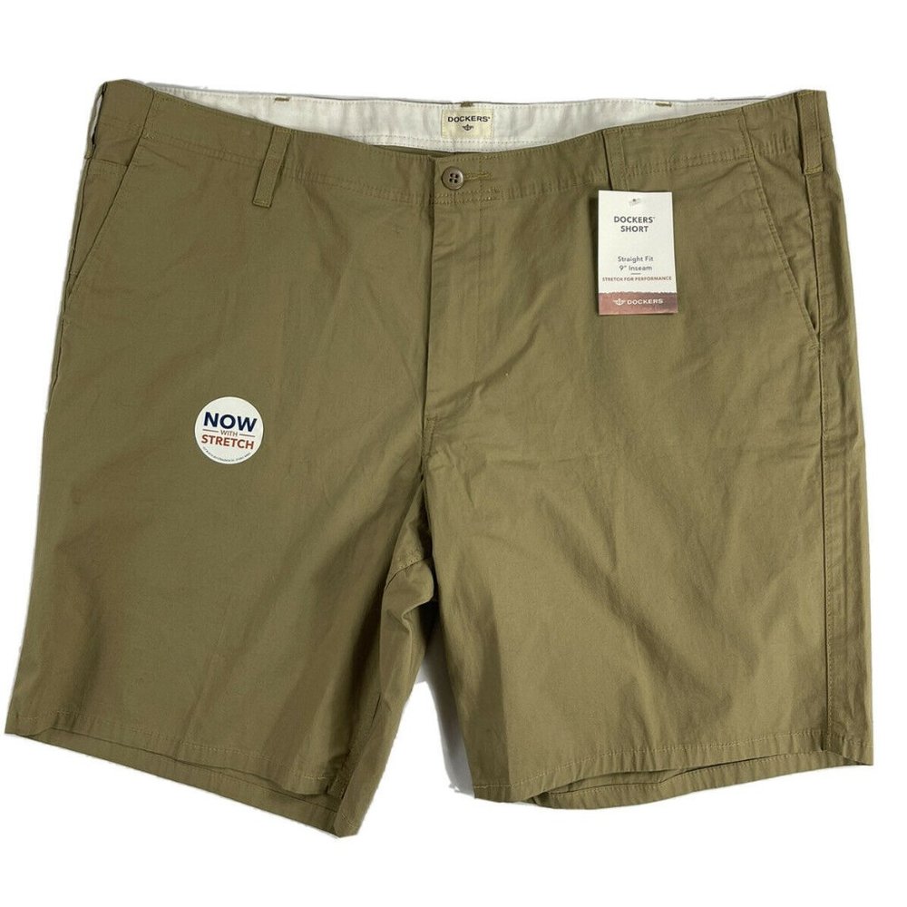 Dockers Khaki Straight Fit Downtime Mens Shorts
